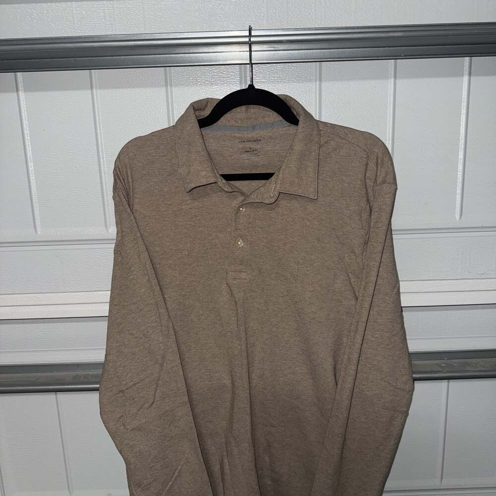 Van Heusen Men’s Essential Comfort Touch Classic-Fit Heathered Polo (L)